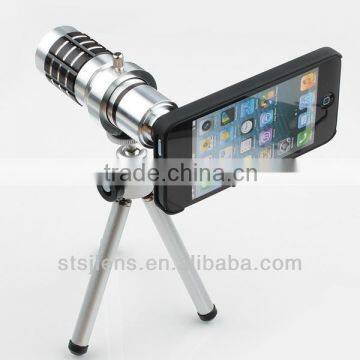 Aluminum optical telescope 12x lens for iphone5