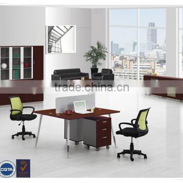 Factory price commercial four-seater MFC office furniture desk with partition