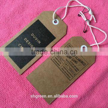 Durable washable kraft paper hangtag