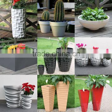 luxury top quality floating bonsai pot fiberglass plants container and flowers pots