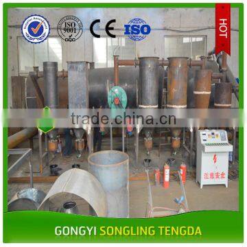 Continuous working wood chips charcoal carbonization making machine