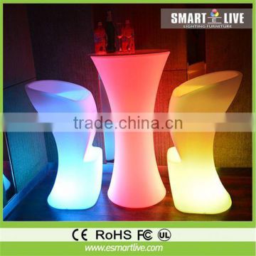 LED light up bar table LED cocktail table for events/party light