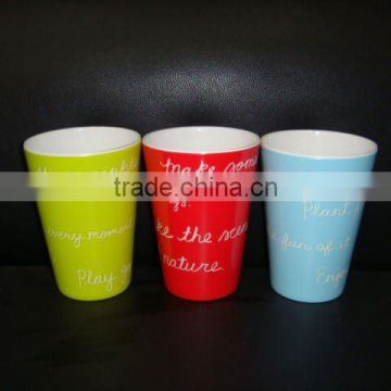 printed melamine cup set