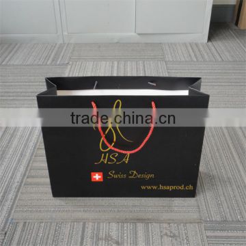 2016 china cheap custom christmas paper decorative bags flat handle paper bags