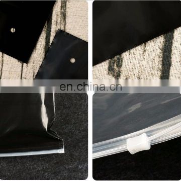 OEM PVC transparent plastic self sealing bag zipper bag for commodity