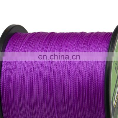 4  braided High strength 1000 m  red  strand PE spooler braiding machine Polyethylene Fishing line China factory straight hair