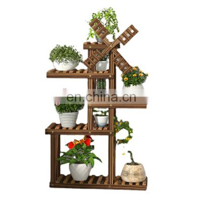 K&B wholesale home decor modern popular cheap solid wood flower pots rack corner stand