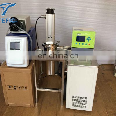 5L continuous flow industrial thermostatic ultrasonic homogenizer sonicator, industrial ultrasonic stainless steel reactor
