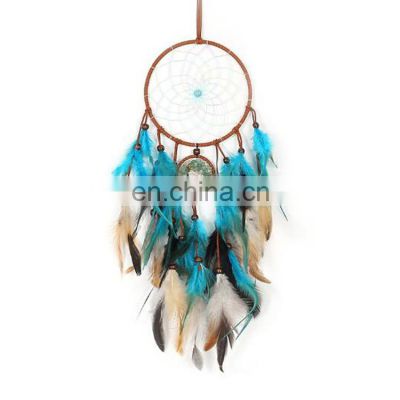 Traditional Turquoise Dreamcatchers Handmade Feather Wall Hanging Decoration Wholesale Dream Catchers
