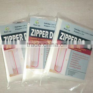 "I" type dustproof LDPE zipper door with painters