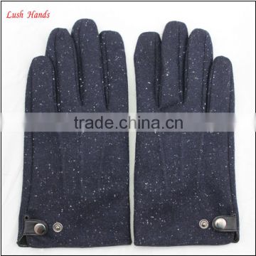 Mens hot sale smart phone touch finger woolen hand gloves with buttons
