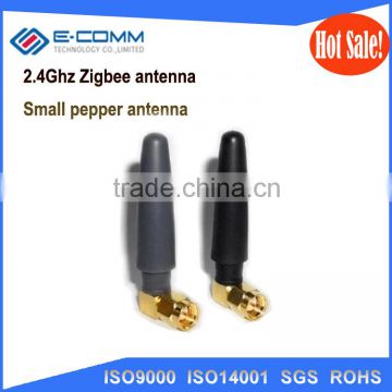 Hot sale!! 2.4Ghz 433Mhz GSM 5CM SMA male 2DBI 90 angle small pepper antenna
