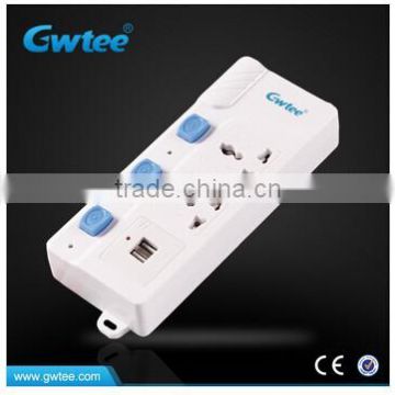 PC extension cord socket with USB charger port multiple plug socket with switch