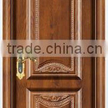 red sandalwood color cheap steel wooden interior door