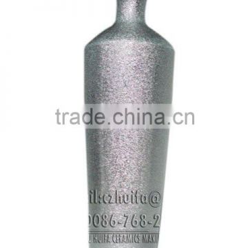 modern electroplated silver vase