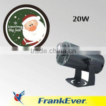 FRANKEVER 20W led gobo projector four image rotating around Christmas projector light