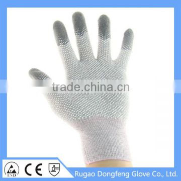 PVC Glove Cleanroom ESD PU Top Fit gloves Used In Electronics Industry