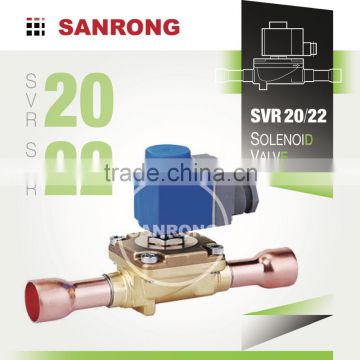 Air Conditioning Freon Brass Solenoid Valve with 230V 110V 220V Volt AC Coil for 7/8 1-1/8 1-3/8 ODF Solder EVR EVR20 EVR22