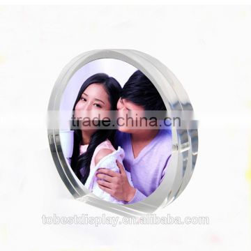 excellent round shape acrylic photo frame,acrylic magnetic photo frame,acrylic picture frame