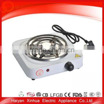 Hot sale China made small size easy handle white electric countertop stove