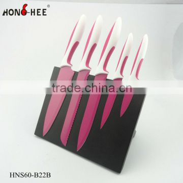 Pink Colored Knife Set
