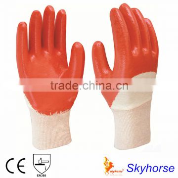 Cotton Interlock Shell Nitrile Coated thermal work gloves
