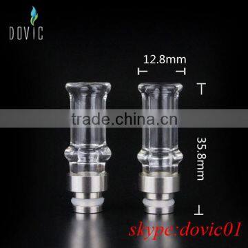 wide bore glass drip tip for doge rda