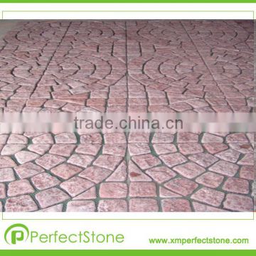 china Red Porphyry granite tiles stone/ red porphyry paving granite red stone