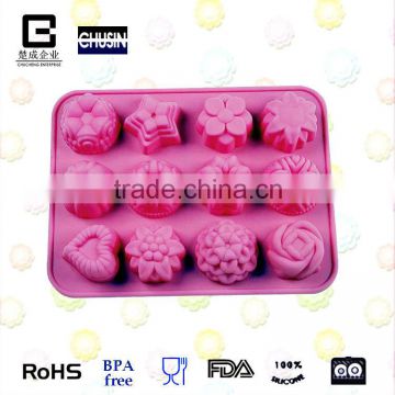 cute design food grade silicone cake mold/cookie mold/chocolate mold wholesale