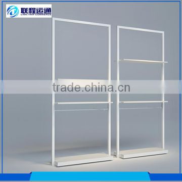 Good hairline brushed stainless steel clothes wall display