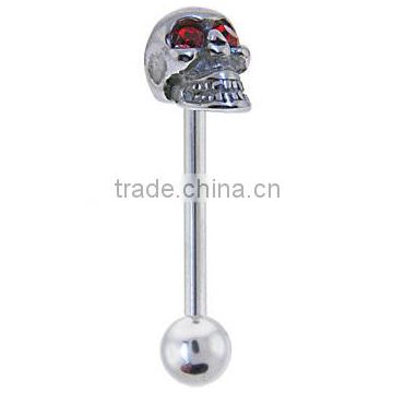 skull new arrival 316L stainless steel tongue ring