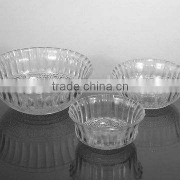 clear glass bowls