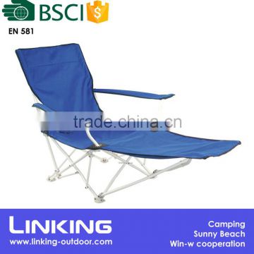 Blue folding recliner chair