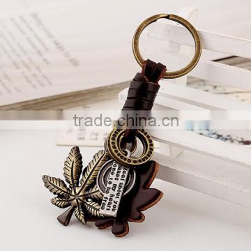 hot sale Vintage leather accessories leather keychain
