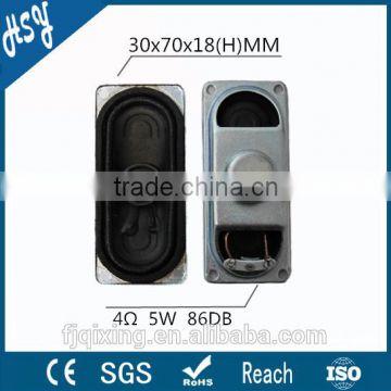 High quality 30x70mm 8ohm 5w square mini speaker