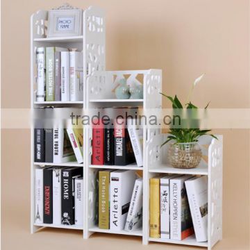 DIY waterproof pure white color wooden cube bookcase (FH-BL0736)