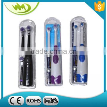2017 Waterproof Battery Powered Electric Toothbrush with Holder and Replace Head