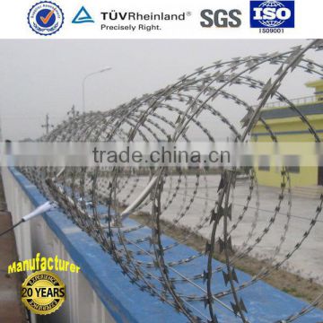 BTO22 razor wire China factory Razor Barbed wire SUS 304 razor concertina wire
