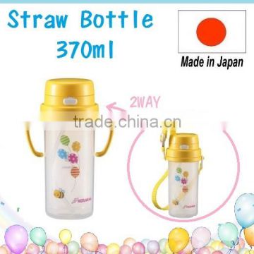 Japan Baby Kids 2way Straw Bottle Yellow 370ml Wholesale