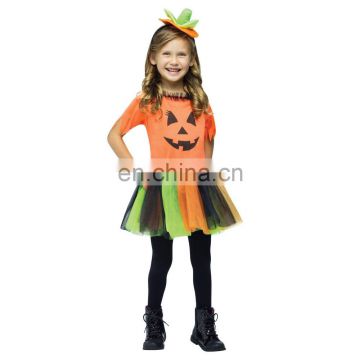 Girls Pumpkin Tutu Dress Costume for Halloween Dressup