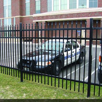 Perimeter medium security decorative iron fence for yards
