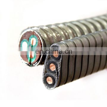 HUATONG TYPES 3X4awg Copper Conductor Rubber Insulated And Sheathed Submersible Oil Pump Cable ESP Cable