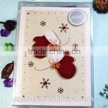 2016 fancy handmade wholesale custom christmas greeting card/love family greeting card