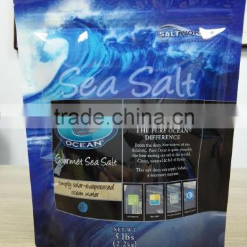 high barrier plastic sea salt packaging bag with zipper