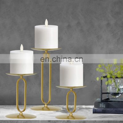 High Quality Gold Candle Holder Metal gold candle holder set of 3 for home decoration