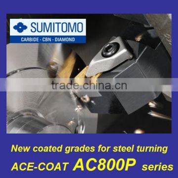 Sumitomo Highly-efficient and Long-life insert chip AC800P series as CNC machine tools