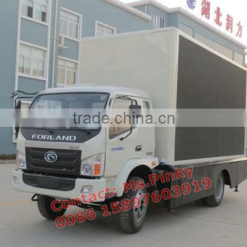 FOTON Out door Mobile LED Advertising Truck, Movie Video TV Cars, Mobile LED Screen for Media, Shows Activities for Sales