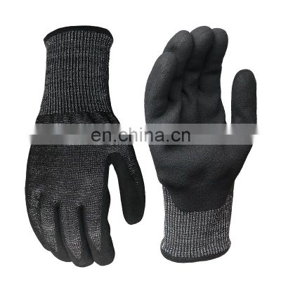 Anti Cut Handle Metal Construction Gloves Nitrile Coated Cutting Gloves Cut Resistant Gloves