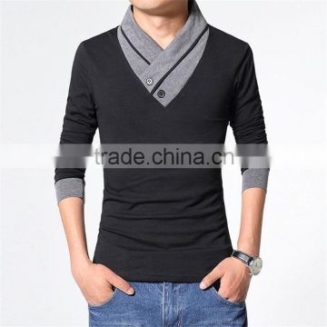 V-neck stylish men's t-shirts/Top quality v-neck men's t-shirts/100% cotton v-neck t-shirts