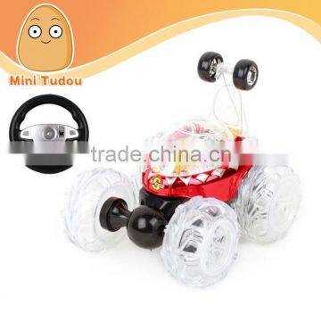 RC Stunt Car with steering wheel, with flash light and music, rc stunt hobby car, rc toys